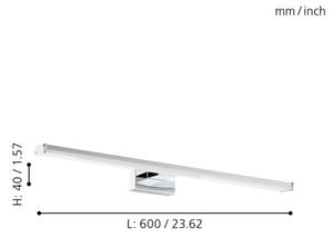Eglo 79533 - Illuminazione a LED per specchi da bagno SARNOR 11W/230V 60 cm IP44 cromo