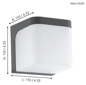 Eglo 96256 - Applique a LED da esterno JORBA LED/4,9W/230V IP44