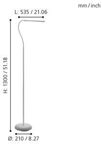 Eglo 96436 - Lampada da terra dimmerabile a LED LAROA LED/4,5W/230V