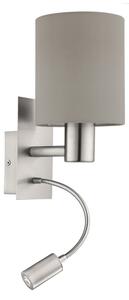 Eglo 96478 - Lampada LED flessibile PASTERI 1xE27/40W+LED/3,8W taupe