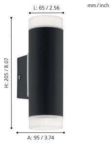 Eglo 96505 - Applique a LED da esterno RIGA 2xGU10/5W