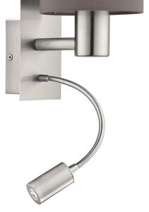 Eglo 96481 - Lampada LED flessibile PASTERI 1xE27/40W+LED/3,8W grigio