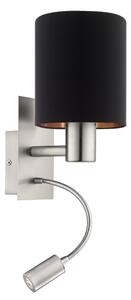 Eglo 96483 - Lampada LED flessibile PASTERI 1xE27/40W+LED/3,8W nero