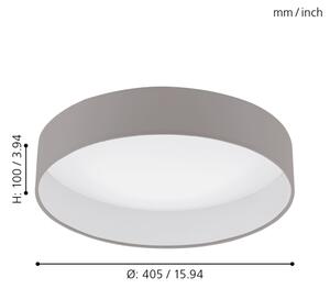 Eglo 96539 - Plafoniera LED dimmerabile PALOMARO 1 LED/18W/230V