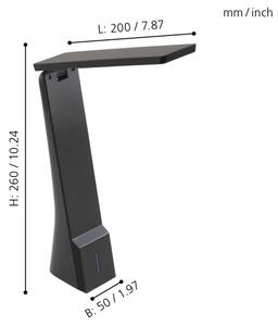 Eglo 97045 - Lampada LED da tavolo LA SECA 1xLED/1,8W/230V nero