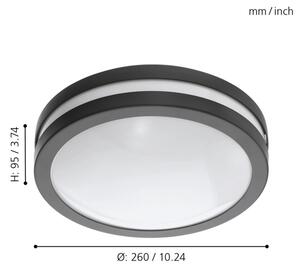 Eglo 33571 - Lampada da bagno dimmerabile LOCANA LED/14W/230V IP44 antracite