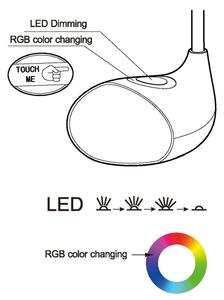 Eglo 97078 - Lampada da tavolo LED dimmerabile CABADO 1 LED/2,2W+0,3W/230V RGB