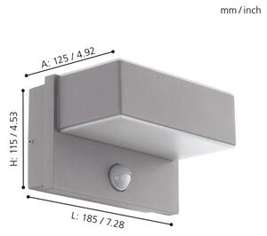 Eglo 97159 - Applique a LED da esterno con sensore AZZINANO 2xLED/5,6W/230V