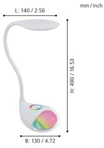Eglo 97078 - Lampada da tavolo LED dimmerabile CABADO 1 LED/2,2W+0,3W/230V RGB