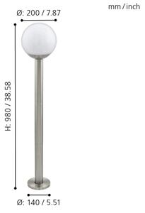 Eglo 97249 - Lampada da esterno dimmerabile a LED NISIA-C 1xE27/9W/230V 980 mm IP44