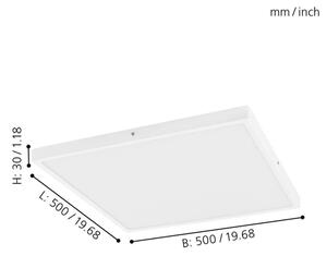 Eglo 97277 - Plafoniera dimmerabile a LED FUEVA 1 LED/25W/230V