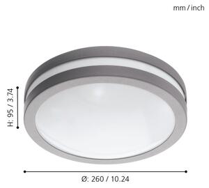Eglo 33572 - Lampada LED dimmerabile per bagno LOCANA-C 14W/230V IP44 argento