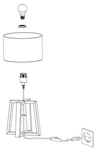 Eglo 97516 - Lampada da tavolo CHIETINO 1 1xE27/60W/230V
