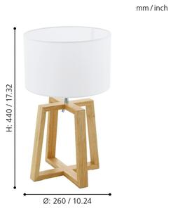 Eglo 97516 - Lampada da tavolo CHIETINO 1 1xE27/60W/230V
