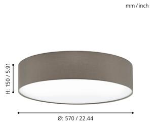 Eglo 97612 - Plafoniera PASTERI 3xE27/60W/230V 57 cm