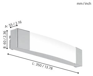 Eglo 97718 - Lampada LED per specchi da bagno SIDERNO LED/8,3W/230V IP44