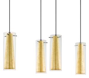 Eglo 97653 - Lampadario a sospensione con filo PINTO GOLD 4xE27/60W/230V