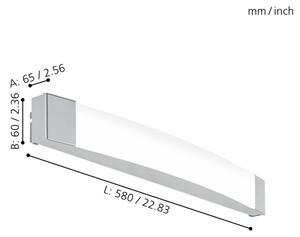 Eglo 97719 - Lampada LED per specchi da bagno SIDERNO LED/16W/230V IP44