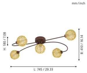 Eglo 97727 - Lampadario LED fisso CARIS 1 5xLED/3W/230V