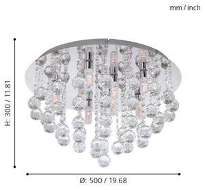Eglo 97699 - LED lampada bagno ALMONTE 8xG9/3W/230V IP44