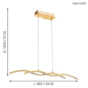 Eglo 97745 - Lampadario LED a sospensione con filo MIRAFLORES 2xLED/8,5W/230V