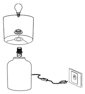 Eglo 97773 - Lampada da tavolo BELLARIVA 1xE14/40W/230V