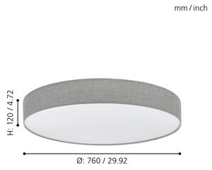 Eglo 97784 - Plafoniera LED dimmerabile ROMAO LED/60W/230V