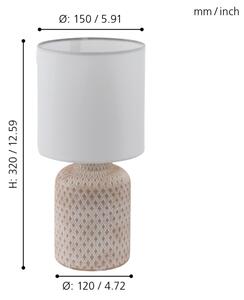 Eglo 97773 - Lampada da tavolo BELLARIVA 1xE14/40W/230V