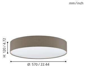 Eglo 97778 - Plafoniera LED dimmerabile ROMAO 3 LED/40W/230V