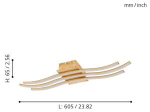 Eglo 97743 - Plafoniera LED a montaggio superficiale MIRAFLORES 3xLED/8,6W/230V