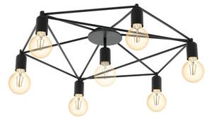Eglo 97904 - Lampadario fisso STAITI 7xE27/60W/230V nero