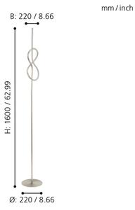 Eglo 97942 - Lampada LED da terra NOVAFELTRIA LED/13W/230V