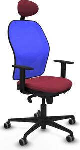 Sedia da ufficio con poggiatesta Jorquera Piqueras y Crespo 1D036G1 Rosso granato