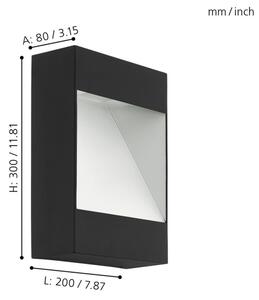 Eglo 98095 - Applique a LED da esterno MANFRIA LED/10W/230V IP44