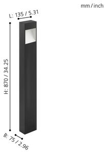 Eglo 98097 - Lampada LED da esterno MANFRIA LED/10W/230V IP44 altezza 870
