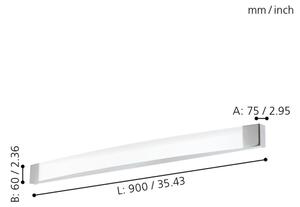 Eglo 98193 - Applique a LED da bagno SIDERNO LED/24W/230V IP44