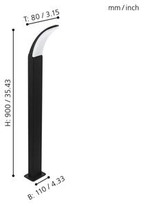 Eglo 98152 - Lampada LED da esterno FIUMICINO LED/11W/230V IP44 altezza 900