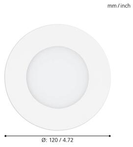 Eglo 98212 - Faretto LED dimmerabile da incasso per controsoffitto FUEVA-A LED/5W/230V + telecomando