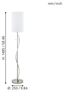 Eglo 98309 - Lampada da terra LED ESPARTAL 1xE27/60W/230V + LED/11,8W