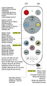 Eglo 98292 - Plafoniera dimmerabile a LED FUEVA-A LED/14W/230V + telecomando