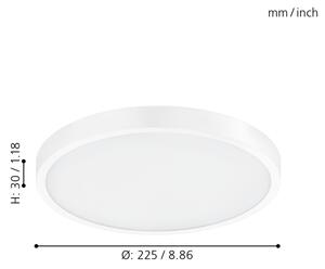 Eglo 98292 - Plafoniera dimmerabile a LED FUEVA-A LED/14W/230V + telecomando