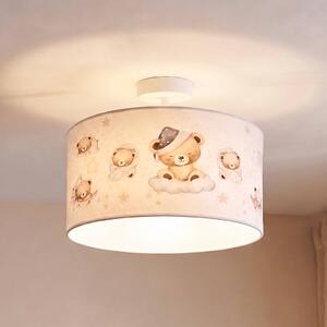 Plafoniera soffitto Kids Print Duolla, Crema / Ambra, Cameretta, Tessuto / Stoffa / Seta, Plafoniera