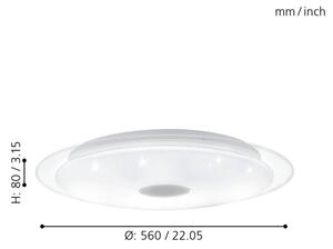 Eglo 98324 - Plafoniera LED dimmerabile LANCIANO LED/36W/230V + Tc