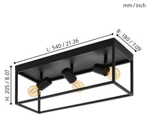 Eglo 98333 - Plafoniera SILENTINA 3xE27/40W/230V