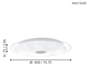 Eglo 98323 - Plafoniera LED dimmerabile LANCIANO LED/24W/230V + Tc
