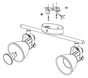 Eglo 98394 - Luce Spot a LED SERAS 2xGU10/3,3W/230V