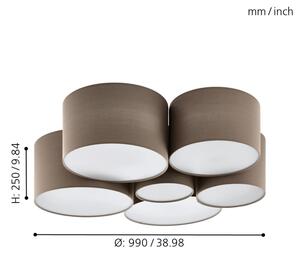 Eglo 98409 - Plafoniera PASTORE 6xE27/40W/230V