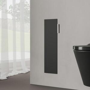 Modulo WC a incasso Kronenbach, design a cubo, 60 cm - frontale in vetro, apertura a sinistra