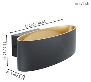 Eglo 98542 - Applique a LED MACCACARI LED/10W/230V