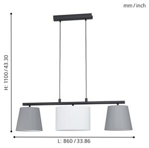 Eglo 98587 - Lampadario a sospensione con filo ALMEIDA 3xE14/25W/230V